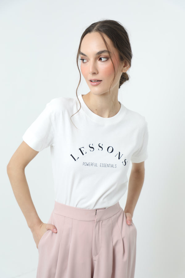 LESSONS - CAMISETA MARFIL MUJER