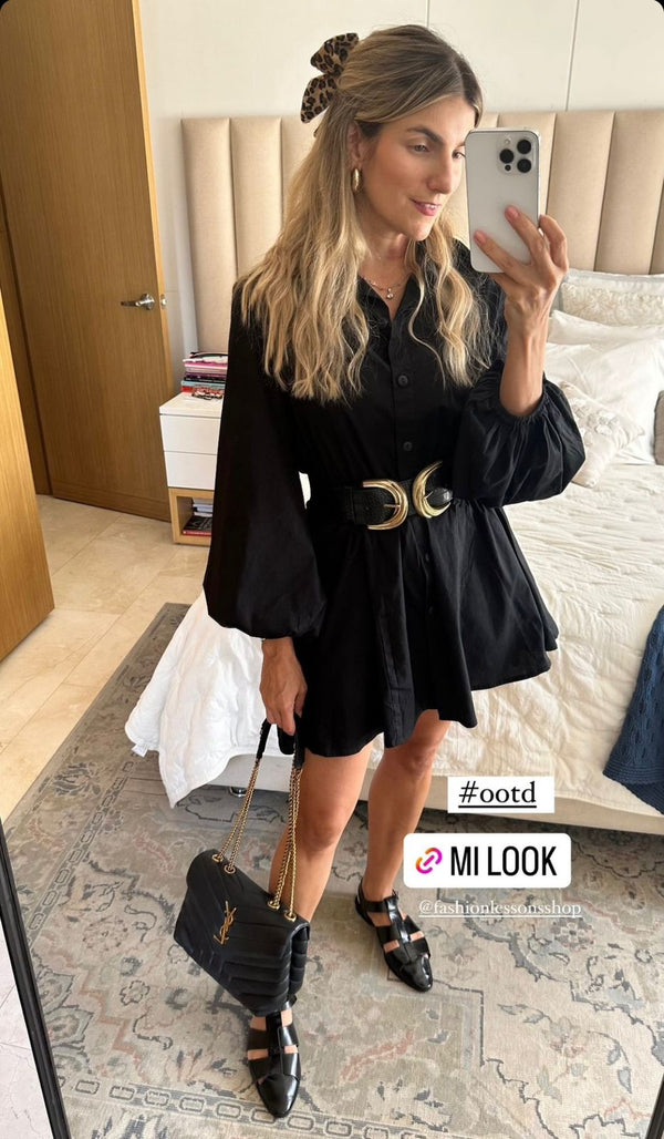 VESTIDO MINI SHIRT NEGRO