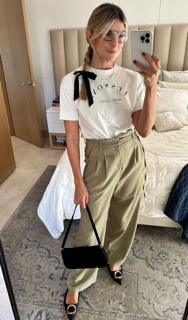 LESSONS - CAMISETA MARFIL MUJER