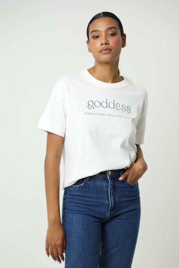 GODDESS - CAMISETA MARFIL MUJER